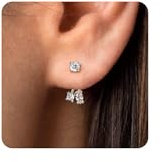 Dochais S925 Ohrringe für Damen Gold & Silber Ohrstecker 14K Gold Ohrringe mit 5A Zirkonia Hypoallergen Ohrschmuck für Frauen und Mädchen Jacke Ohrring