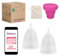 Feminatural Confezione da 2 coppe mestruali + sterilizzatore coppetta mestruale + sacchetto di cotone. Coppa Mestruale in Silicone Medico Ipoallergenico, Coppa Mestruale Alternativa a tamponi e