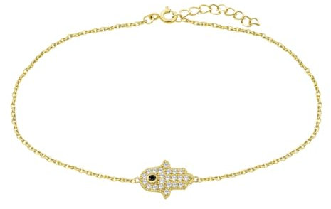 Time RoaD Armband HIN00394/18 Gold Hand der Fatima 18 cm Damen, 58 (18.5), Gold, Ohne Edelstein