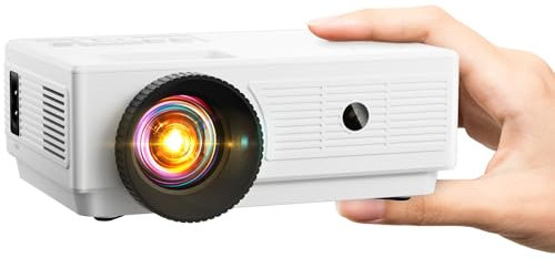 ARTSEA Mini Projector for iPhone - Portable Outdoor Movie Projector, Video Projector Support HD 1080P for Home Theater, Compatible with iOS/Android,