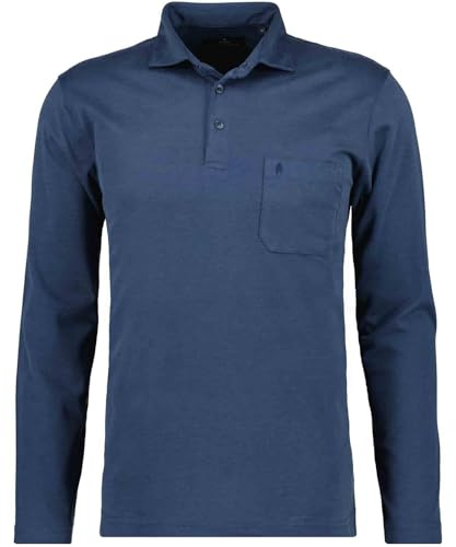 RAGMAN Herren Softknit-Polo Kent-Kragen, Velvet-Touch Azur-778, L