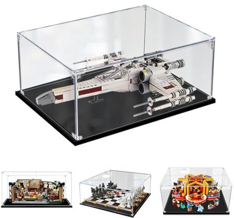 35x30x15cm 3mm Acryl Vitrine Schaukasten für Lego Schreibmaschine 21327 Central Perk 21319 Luke Skywalkers X-Wing Fighter 75301