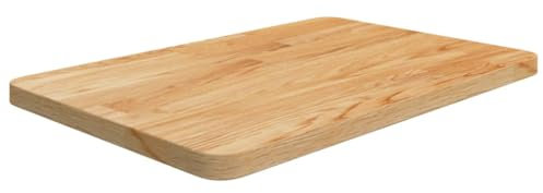 Tidyard Waschtischplatte Badezimmer-Ersatzplatte Waschtischkonsole Platte Holzplatte Tischplatte 60 x 40 x 2,5 cm (L x B x T) für Computertisch,Couchtisch Massives Eichenholz mit Lasur Hellbraun