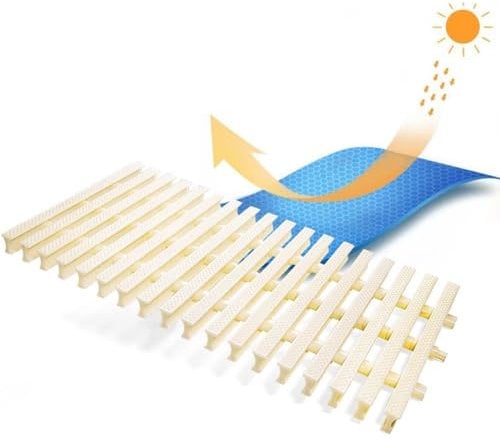 Pool-Ablaufgitter, Kunststoff-Sieb-System für Einfahrten, Terrassen, Pool und Badezimmer, Rutsch-Wasserroste mit drei Anschlüssen, Waschbeckenablauf (15 x 100 x 2,5 cm, 1 Stück)