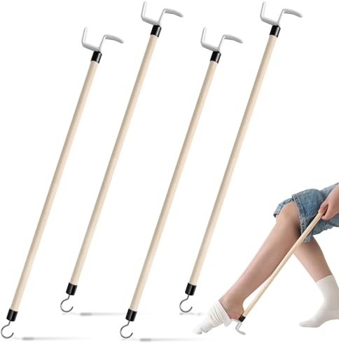 Geelin 4 Pcs 27'' Dressing Stick for Elderly Disabled, Long Reach
