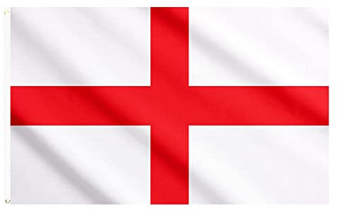 England-Flagge, St. Georges Flagge, 90 x 152 cm, große englische Flaggen für draußen, doppelseitig mit Messingösen für olympische Party-Dekorationen, Bar, Garten, Straßendekoration, Innen- und