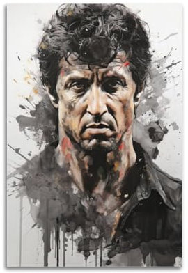 DPSMCZWQ Filmposter Rocky, 4 Poster, dekoratives Gemälde, Leinwand, Wandposter und Kunstdruck, moderne Familienschlafzimmer-Dekoration, Poster, 20 x 30 cm