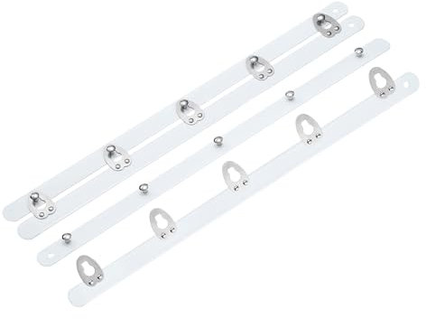 sourcing map Corset Busk 9.8 Inch, 2 Pairs Spring Steel Boning Support, White Metal Sewing Buttons with 5 Silver Hook & Eye Closure for Women Garment, Wedding Party Dress Corset, 0.5 Width