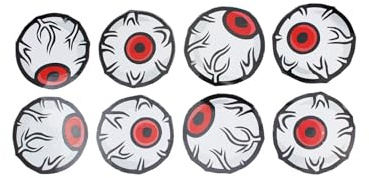 Cthulhu Augen Aufkleber Set 8 Stück Horror PVC Sticker | 8 verschiedene Horror Augen mit roter Pupille für Auto und persönliche Deko