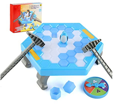 Jauarta Große Eisblock -Breaking -Spiel, Eltern - -Interaktion, Einfach zu Bedienen mit Plattenspieler für Mädchenjungen. Pädagdalbetop -Brettspiel, das Pinguin -Spielzeug Schlägt