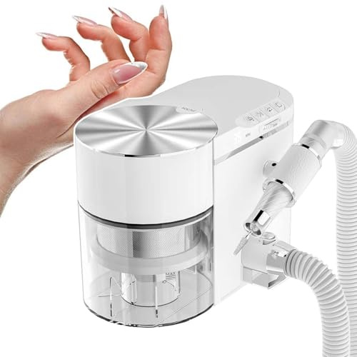 Ponceuse à Ongles Professionnelle 2-En-1,Avec Aspirateur,Compatible Avec Le Ponçage Et L'aspiration,Vitesse Réglable De 30000,Min Avec Aspiration Puissante,Moteur Sans Balais Ultra Silencieux ≤ 60db