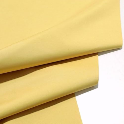 TOLKO Verdunklungsstoff Meterware 100% Lichtdichter Stoff | 280cm breit | Gardinen Vorhangstoff Verdunklungsvorhang Verdunklungsrollo Beschattung Sonnenschutz Stoffe zum Nähen (Gelb)