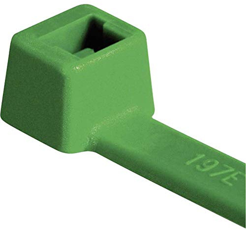 HELLERMANNTYTON 116-08015 Polyamide Tie 100pièce Green (S) – Hook and Loop Cable Ties Straps (21 cm, 4.7 mm, 1.3 mm, 100 piece (S))