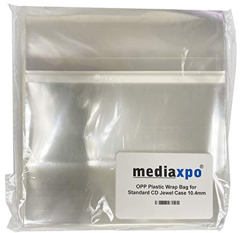 500 OPP Kunststoff Tasche Für Standard CD Jewel Case (Standard CD Jewel Case Kunststoff Wrap)