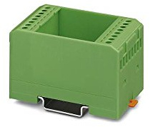 PHOENIX CONTACT EMG 45-LG Elektronikgehäuse für Einsetzen Einer Leiterplatte, ohne Schraubanschlussklemmen und Haube, 40.920g Gewicht, Grün, 5 Stück