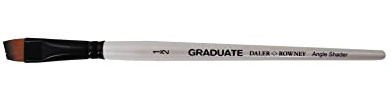 Daler-Rowney Graduate Multi-Technique Brush, Synthetic Hair, Short Handle, Angle Shader, 1/2in