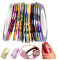 LyDia 12pcs Mixed Colours Pretty Rolls Striping Tape Line Nail Art Decoration Sticker