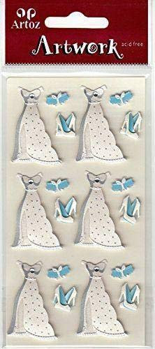 Artoz Artwork 3D Motiv-Sticker 185560-54, Braut, Hochzeits-Kleid (mit Strass-Steinchen verziert), Schuhe und Strumpfband