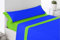REGALITOS TV - Energy Colors - Juego de sábanas Bicolor Lisas Microfibra Verano (150_x_200_cm, Azul/Verde)