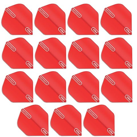 Hardcore XT Red Extra Dicke Standard Dart Flights - 5 Sätze pro Packung (15 Dart Flights insgesamt)