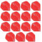 Hardcore XT Red Extra Dicke Standard Dart Flights - 5 Sätze pro Packung (15 Dart Flights insgesamt)