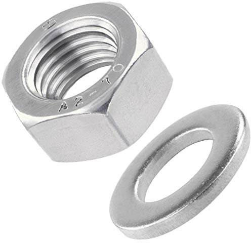 20tlg Muttern/Unterlegscheiben Set für M16 Gewindestangen Edelstahl A2