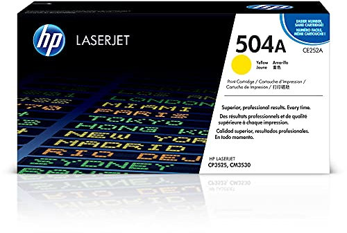 HP 504A (CE252A) Gelb Original Toner fürHP Color Laserjet CP3525, HP Color Laserjet CM3530