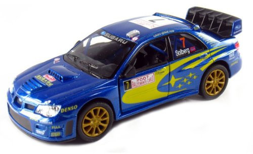 Subaru Impreza WRC 2007 Automodell Rally Sport 1:36 Skala Diecast Metal von Kinsmart Hochdetaillierte Öffnung Türen Pull Back Go Action Qualität Modell Auto