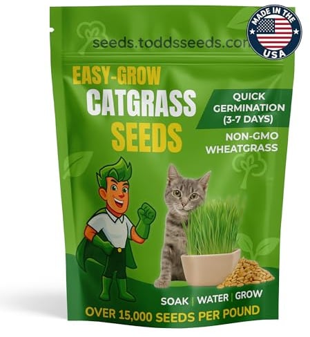 Todd's Seeds Cat Grass Seeds for Indoor Cats, 1lb Wheat Grass Seeds