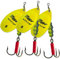Spinner aglia cuillère de pêche fluo spinner taille 1–lot de 3