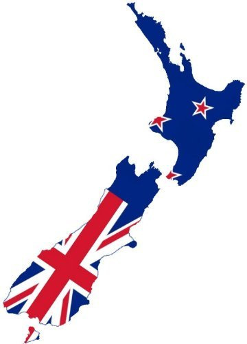 Auto Aufkleber Neuseeland Aotearoa New Zealand Car Sticker Konturgeschnitten (ca. 11x7 cm)