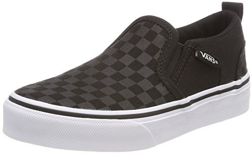 Vans Asher, Scarpe da ginnastica Unisex - Bambini e ragazzi, Checker Black Black, 34 EU
