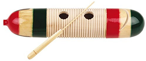 Betzold Mexikanisches Holzguiro, Gurkenform mit Fingerlöchern
