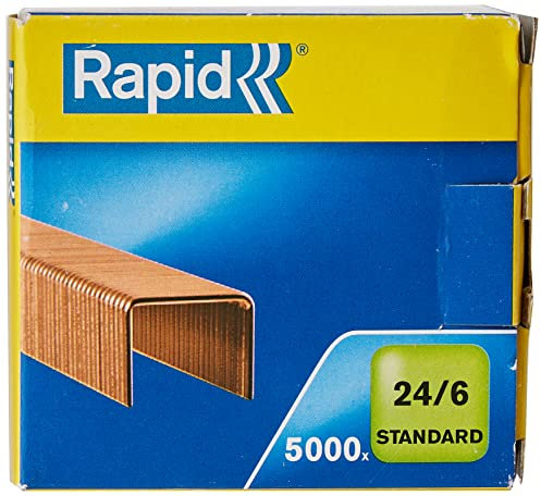 Leitz Rapid Heftklammern (24/6 mm, Standard, verkupfert) 5000 Stück