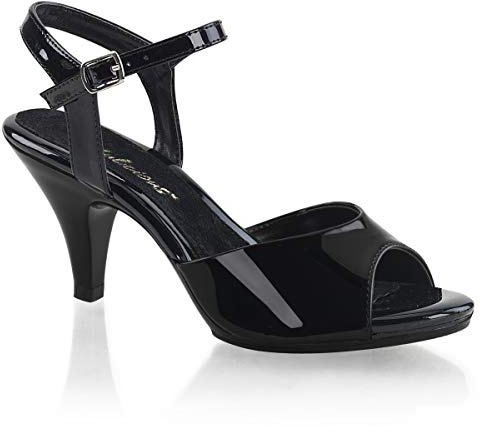 Fabulicious Damen BELLE-309 Offene Sandalen, Schwarz (Blk/Blk), 42 EU