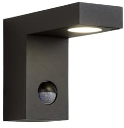LUCIDE TEXAS-IR - Wandstrahler/Wandleuchte Innen/Außen - LED - 1x7W 3000K - IP54 - Bewegung und Tag/Nacht-Sensor (Abschaltbar) - Anthrazit