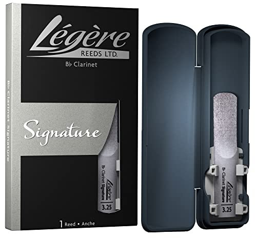 Légère Reeds - Bb-Klarinettenblatt, Signature, Blattstärke 3.25 (BBSS3.25) - Hochwertiges synthetisches Holzblasrohr