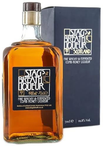 Stags Breath 70cl Bottle | Speyside Malt Whisky & Fermented Honey | Dry Honeyed Finish | Handcrafted in the Highlands Since 1989