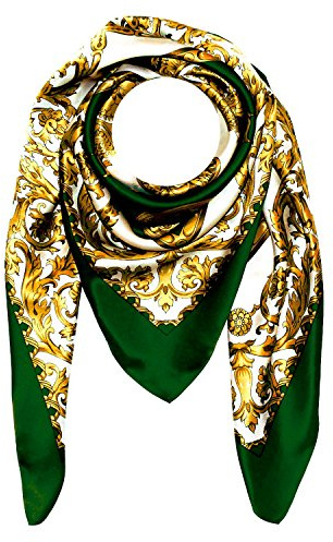 Lorenzo Cana Marken Seidentuch Damentuch aus 100% Seide Barock mit Paisleymuster Tuch Schal Markentuch