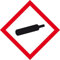 LEMAX® Gefahrensymbol Gasflasche GHS04, Folie, selbstklebend, 105x105mm, 2/Bogen
