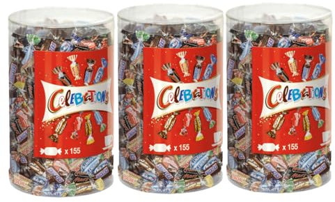 CELEBRATIONS 3x1,435kg | Mini-Schokoriegeln (Maltesers, Galaxy, Snickers & mehr)