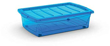 Kis Aufbewahrungsbox Spinning Box 30 Liter in blau, Plastik, 58.5x39x16 cm