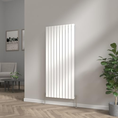 NRG 1600 x 680mm Bathroom Vertical Radiator Gloss White Single Flat Panel Tall Upright Central Heating Rad