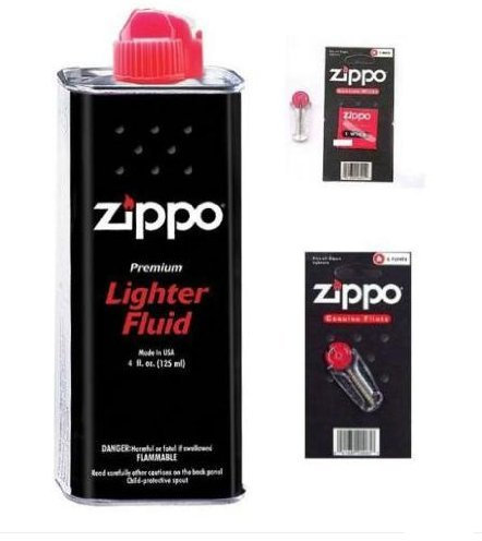 Zippo - Combustible para mechero (125 ml, 1 mecha, 6 piedras)