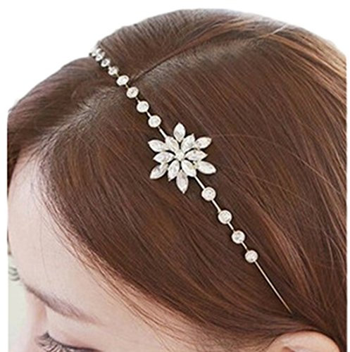 Miya® 1Stück MEGA luxuriöse, Haarreif Stirnband mit vollen Kristallen und ein wunderschöne Schneeflocken, Glamour Haarband, Vintage Design, Braut Schmuck Hochzeit, Cocktail Party, Jugendweihe Haarschmuck
