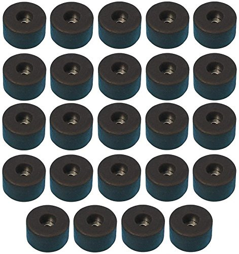 Adam Hall Hardware 4909 M24 AH - 24er Set Gummifuß 38 x 20 mm schwarz im Beutel