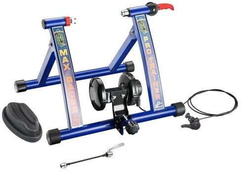 RAD Cycle Products Max Racer Pro Fahrradtrainer mit 7 Stufen und leichtgängigem Magnetwiderstand, ermöglicht es Ihnen, mit Ihrem Fahrrad zu trainieren