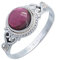 Ring 925 Silber Granat roter Stein Edelstein echt Silber Damen Sterling Silber Geschenk (MRG-024-02-(52))