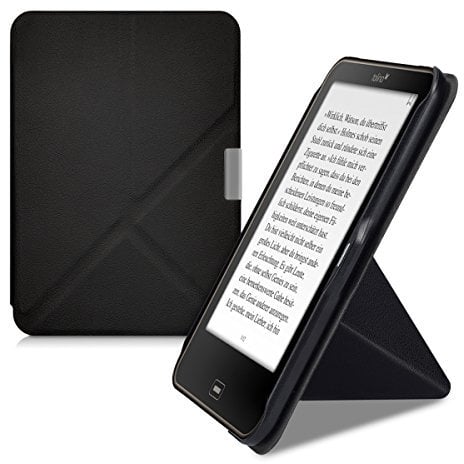 kwmobile Hülle kompatibel mit Tolino Vision 1/2 / 3/4 HD Hülle - Kunstleder Case - eReader Schutzhülle - Cover Schwarz