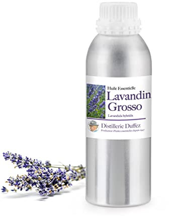 Huile Essentielle de Lavandin Grosso 1L - 100% Pure et Naturelle - Producteur Français en Drôme Provençale - Distillerie Duffez 1 l (Lot de 1)